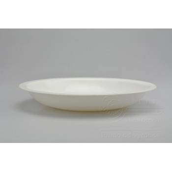 Plastový hluboký opakovaně použitelný talíř TVAR 23x3,5 cm