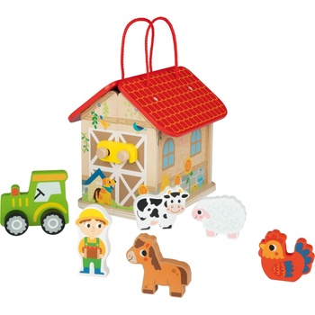 Playtive Dřevěný domeček s figurkami život na statku