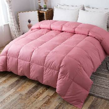 Polštáře a peřiny.cz Péřová přikrývka COMFORT Růžová 140x200