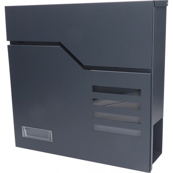 Poštovní schránka, A4, nerez AISI410 a pozink, RAL7016