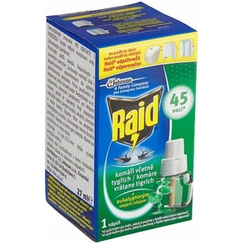 Raid elektrický odpařovač s eukalyptovým olejem proti komárům náhradní náplň 45 nocí 27 ml