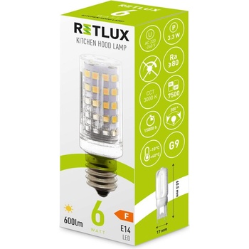 Retlux RLL 459 LED žárovka do digestoře 6W E14 teplá bílá