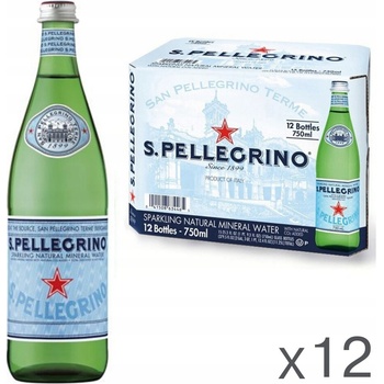 San Pellegrino Přírodní perlivá alpská minerální voda Sklo 12 x 0,75 l