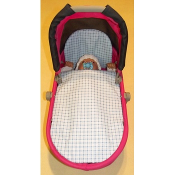 SDS Peřinky do kočárku pro panenky Kostičky Modrá Bavlna 27x40 25x20