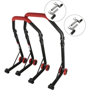 SEFIS D18 moto stojan přední a zadní set - červený - 2v1 / 2v1