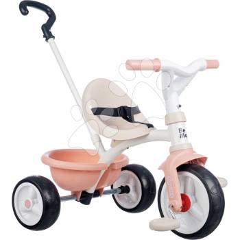 Smoby s volnoběhem Be Move Tricycle Pinks nastavitelnou 95 cm vodicí tyčí a tichými EVA kolečky růžová