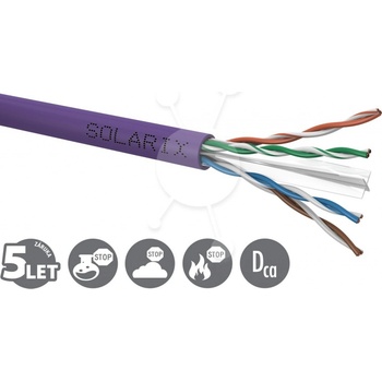 Solarix SXKD-6-UTP-LSOH CAT6 UTP, LSOH, drát, 500m