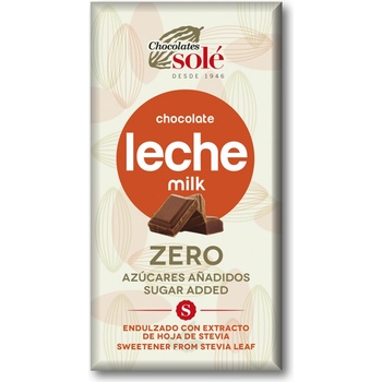 Solé Mléčná čokoláda se stévií bez cukru 100 g