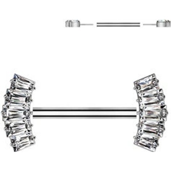 Šperky4U piercing do bradavky titan Push In TIT1408-C