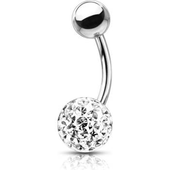 Šperky4U piercing do pupíku s kamínky Crystals From Swarovski kulička BS1003C-06