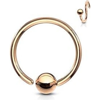 Šperky4U piercing kruh kulička K1002RD-06102 zlacený
