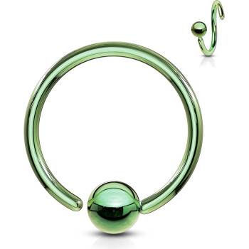 Šperky4U piercing kruh zelený K1002G-10103