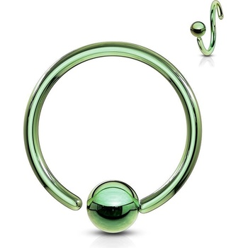 Šperky4U piercing kruh zelený K1002G-12083