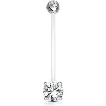 Šperky4U těhotenský piercing do pupíku kamínek WP0018-C
