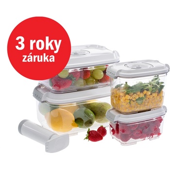 STATUS Tritan 5dílný set vakuových dóz 157530 bílá