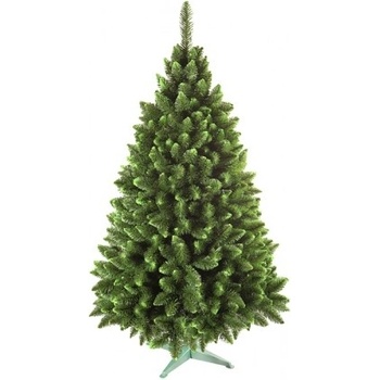 Stromek JEDLE umělý vánoční se zelenými konci + stojan 160cm