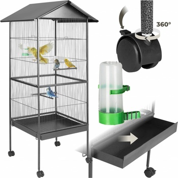 TecTake 400749 voliéra 162 cm antracit