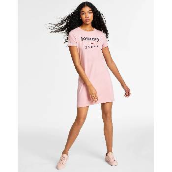 Tommy Hilfiger dámské šaty Logo T-Shirt růžové