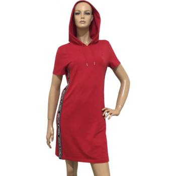 Tommy Hilfiger dámské sportovní šaty s kapucí červené