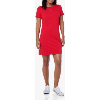 Tommy Hilfiger krátké dámské šaty na léto červené s logem