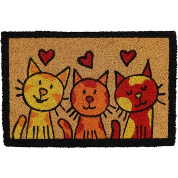 Trade Concept Rohožka Kokos Tři kočky červená 40x60 cm