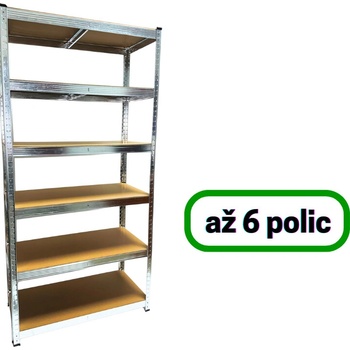 Tvujregal.cz Regál 180 x 90 x 40 6 polic pozink