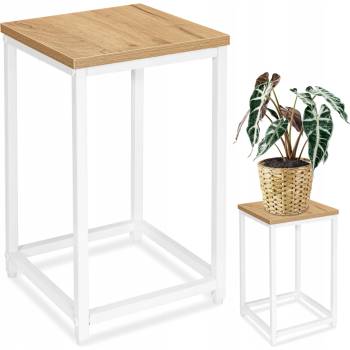 TZB Květinový stojan Loft Arben 40 cm černý/dub Craft