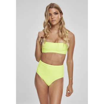 Urban classics Ladies High Waist Bandeau Bikini electriclime