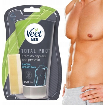 Veet Men Silk & Fresh depilační krém do sprchy pro citlivou pokožku 150 ml