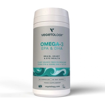 Vegetology Omega-3 Opti3 EPA a DHA + vitamín D3 60 kapslí
