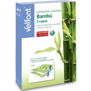 Velfont bambus jersey nepropustné prostěradlo 3 vrstvé 140x200