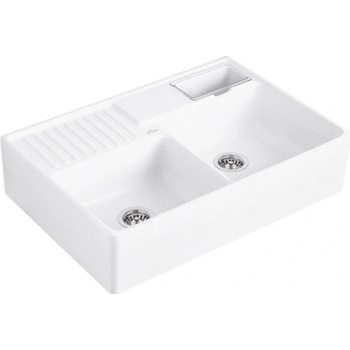 Villeroy & Boch Double-bowl sink 90 Stone white