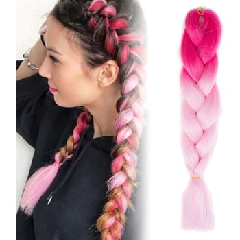 Vlasový příčesek ombré - růžový