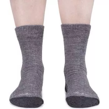 Vlnka 3 páry Merino ponožek se zdravotním lemem tmavě šedá
