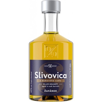 Žufánek Slivovice z dubového sudu 0,1 l (holá láhev)