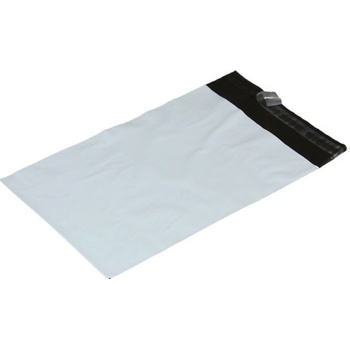 100 ks - Obálka plastová samolepicí bílo-černá 250x350, tl. 0,06 (80% podíl recyklátu)