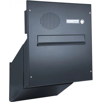 1x poštovní schránka D-241 k zazdění do sloupku + čelní deska s 1x zvonkem a přípravou pro HM - lakovaná - RAL 7016 MAT. - ANTRACIT