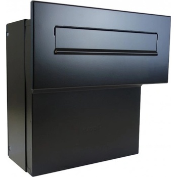 1x poštovní schránka F-041 k zazdění do sloupku + čelní deska bez jmenovky ČD-4 - RAL 9005 MAT. - ČERNÁ