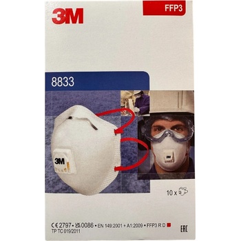 3M respirátor 8833 FFP3 R D 3M8833