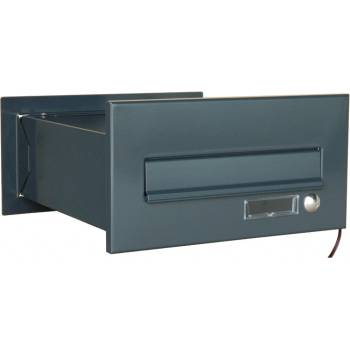 3MH s.r.o. Poštovní schránka MD rovná k zazdění do sloupku antracit se zvonkovým tlačítkem