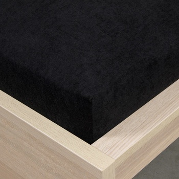 4Home froté prostěradlo černé 90x200