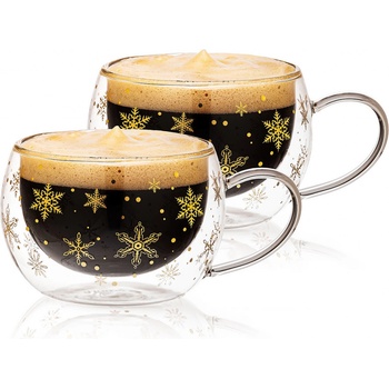 4Home Termo sklenice na cappuccino Snow Hot&Cool 2 x 270 ml