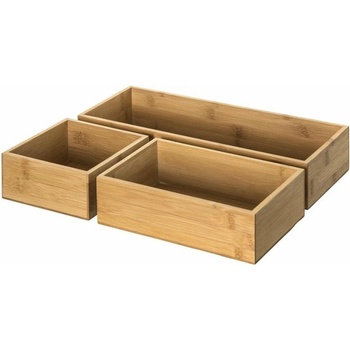 5Five® Bambusové organizéry, úložné boxy do šuplíku, sada 3ks - TSX3 38 x 30 x 15 cm