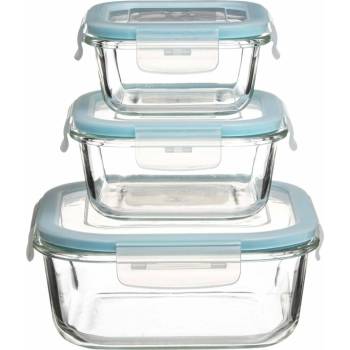 5five Simply Smart Skleněná nádoba Clipeat sada 3 ks