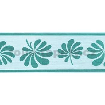 A&D Foils Deco fix GmbH Bordura papírová Lopuch tyrkysový - šířka 7,8cm x délka 5m