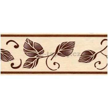 A&D Foils Deco fix GmbH Bordura samolepící Listy hnědé - šířka 7,8cm x délka 5m