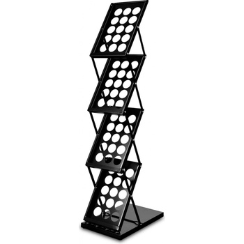 A-Z Reklama CZ Boston Kovový skládací perforovaný jednostranný stojan na letáky 4 x A4