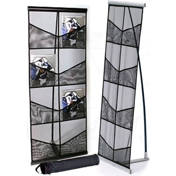A-Z Reklama CZ Mash skládací textilní síťovaný stojan na letáky 8 x A4