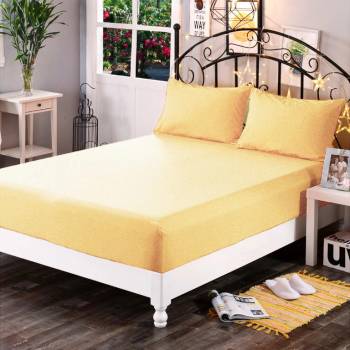 Aaryans bavlna napínající prostěradlo žluté 180x200