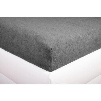 Aaryans Economy Froté prostěradlo tmavě šedé 180x200